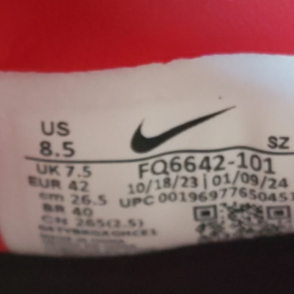 Nike Air Jordan ADG 5 Golf Shoes Men 8.5 White Fire Red Metallic FQ6642-101 New